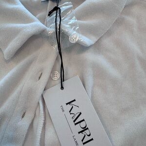 White Terry cloth romper play suit XL